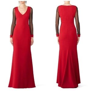 Badgley Mischka red and Black Dress